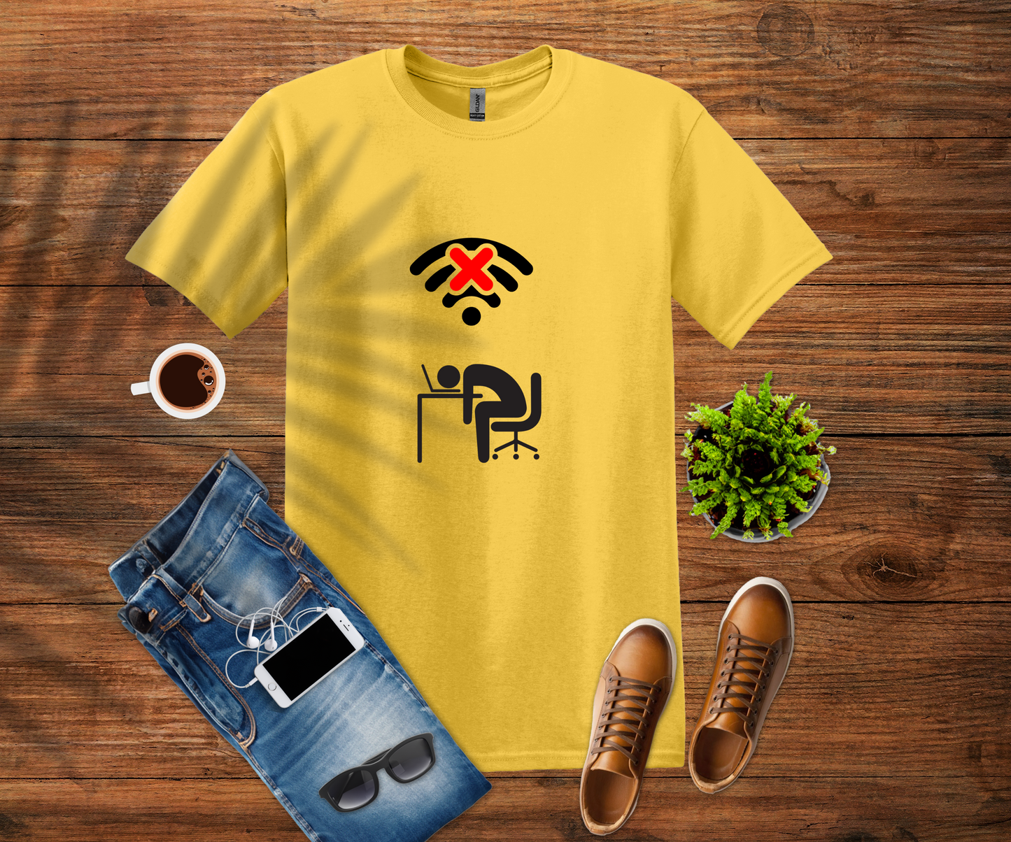 No Wifi, No Code T-Shirt