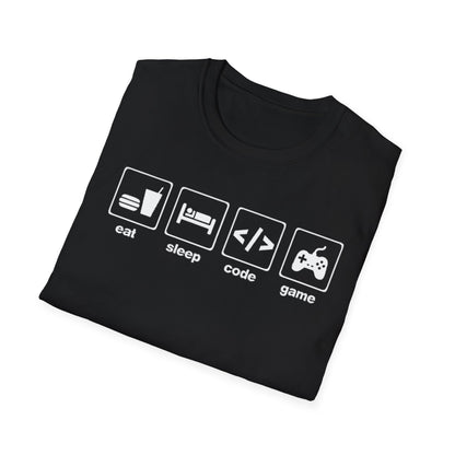 Eat Sleep Code Game T-Shirt