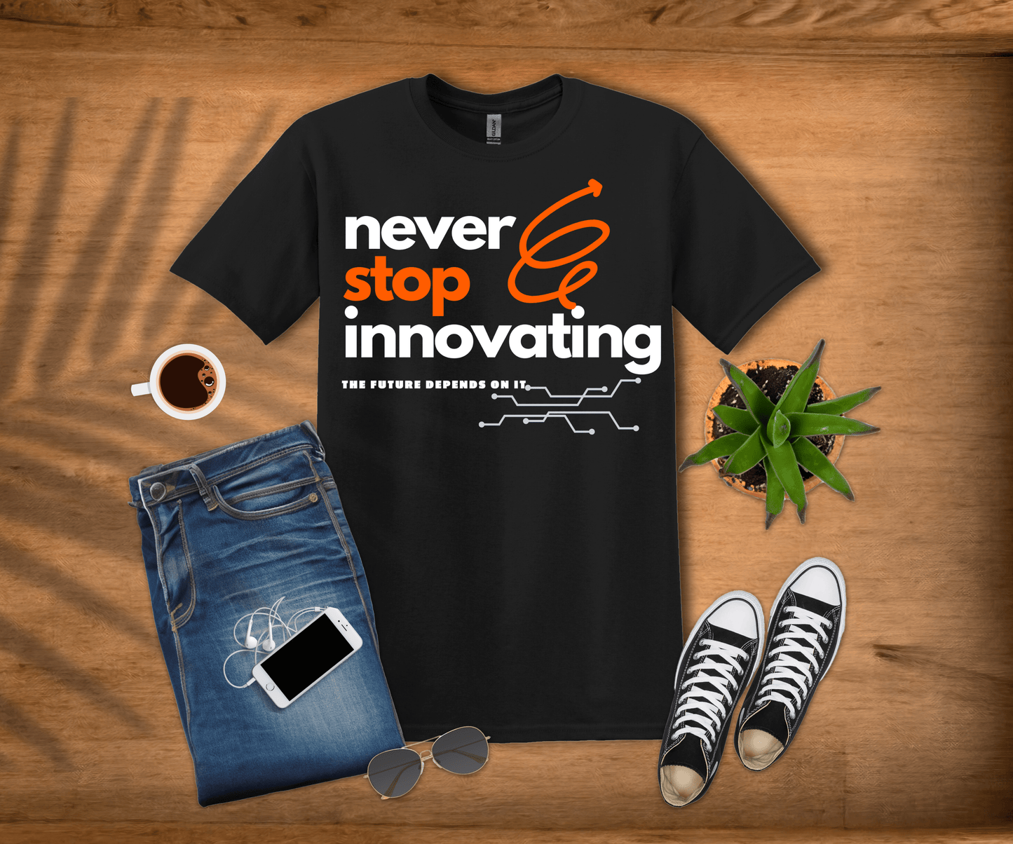 Printify T-Shirt XS / Black Innovation T-Shirt