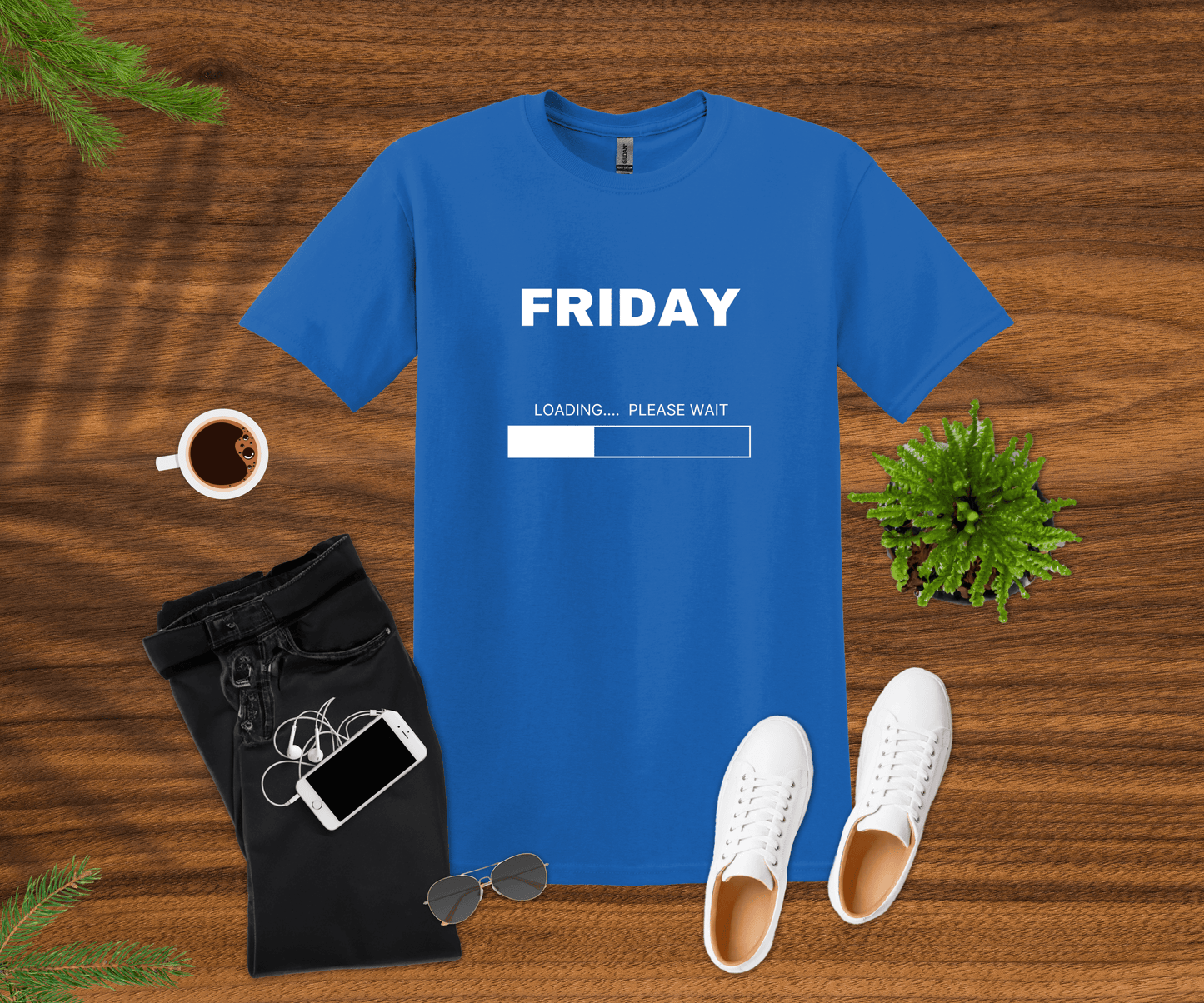 Printify T-Shirt XS / Royal Friday Loading T-Shirt