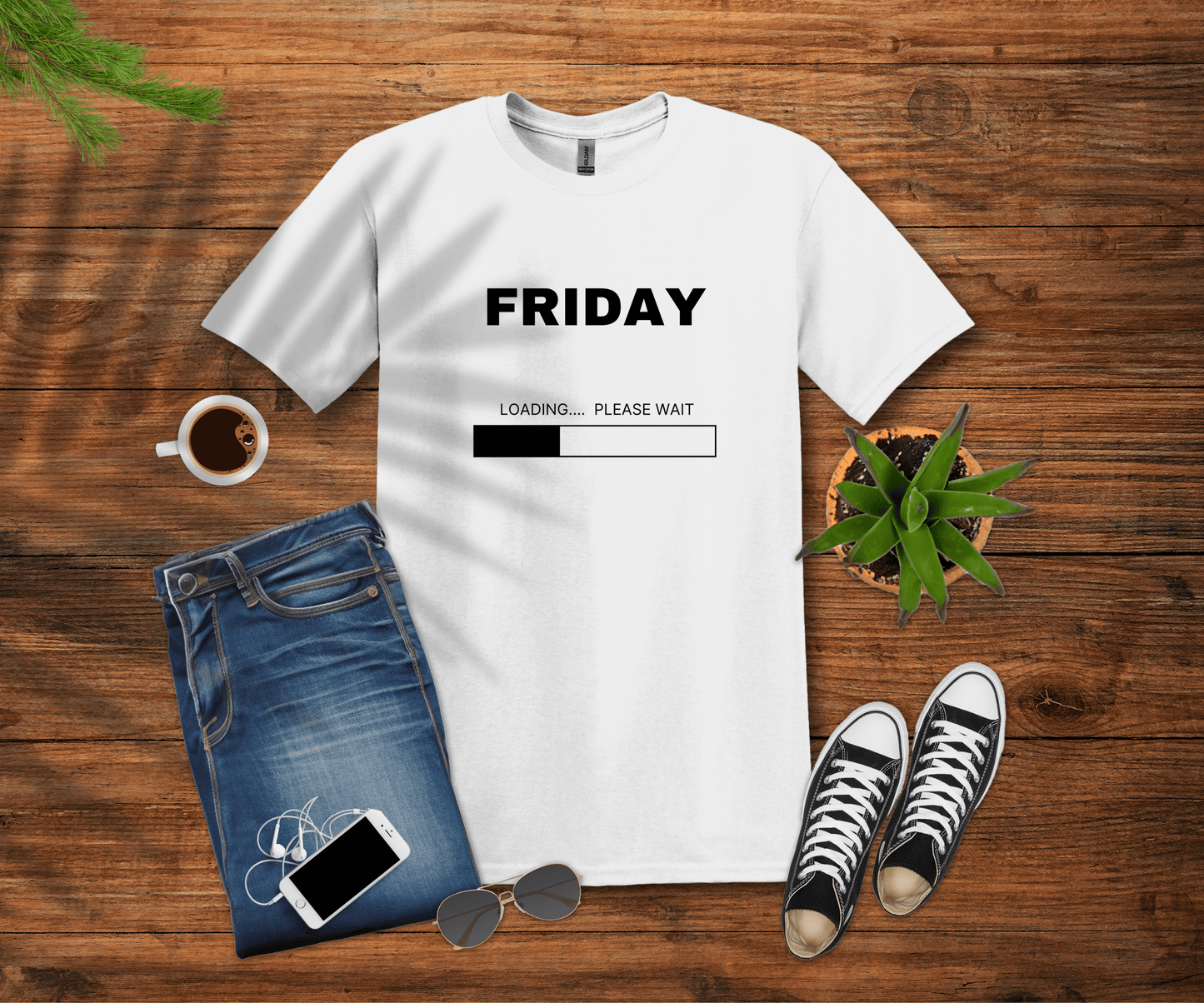 Printify T-Shirt XS / White Friday Loading T-Shirt